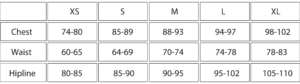 table sizes pole dancing